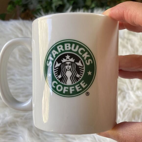 Starbucks 2007 White Mermaid Logo Ceramic 8 oz Coffee Mug Excellent Condition - Picture 4 of 9